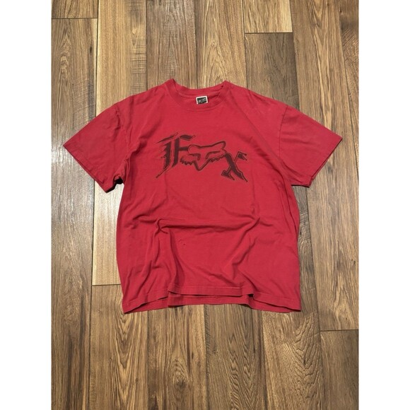 Y2K Fox Racing Motocross Graphic T Shirt Grunge Distressed Faded XL (SEE PICS!) - Picture 1 of 5